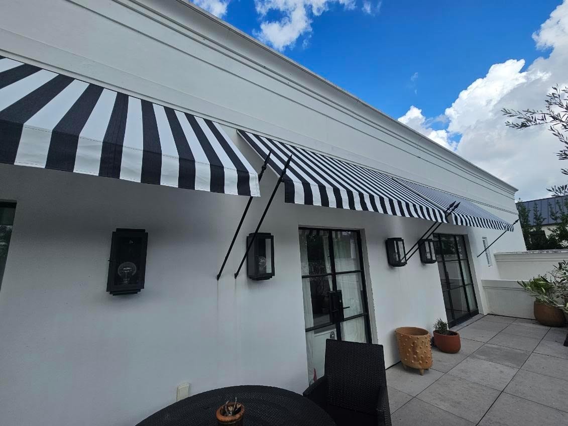 Commercial metal canopy entrance